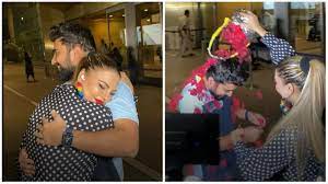 Rakhi Sawant showers boyfriend Adil Khan with roses upon his return, he confirms ‘I love her a lot’. Watch
